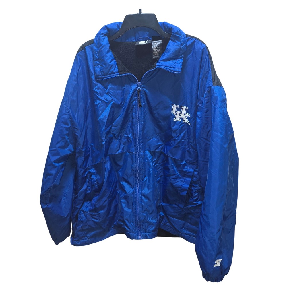 Vintage Starter Kentucky Wildcats‎ Jacket Windbreaker XL Full Zip Fleece Lined